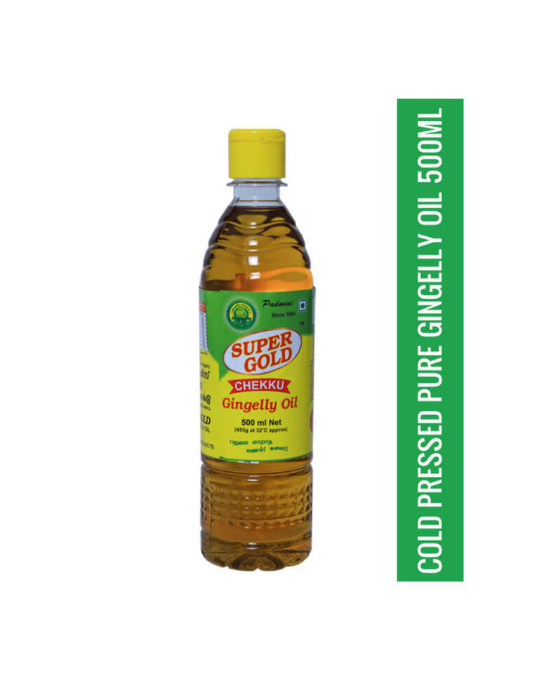 Super Gold Chekku Cold Pressed Gingelly Oil 500ML Premium | Dry Fruits Home